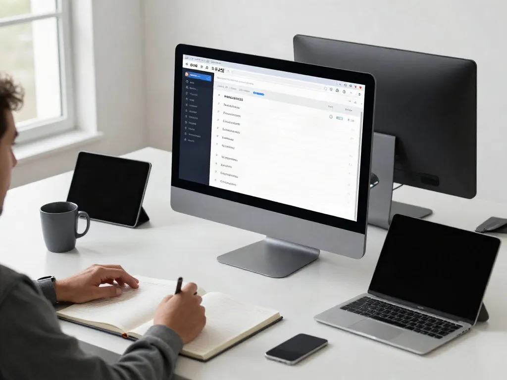Focused user exploring 주소모음 links in a modern digital workspace.