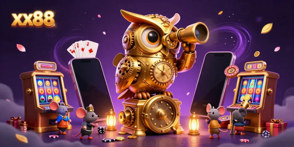 Experience thrilling gaming with the xx88 clockwork owl and dynamic casino elements.