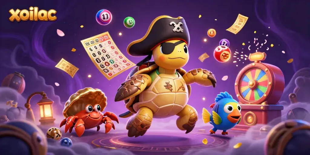 Enjoy exciting gaming moments with xoilac featuring dynamic cartoon characters and vibrant lottery elements.