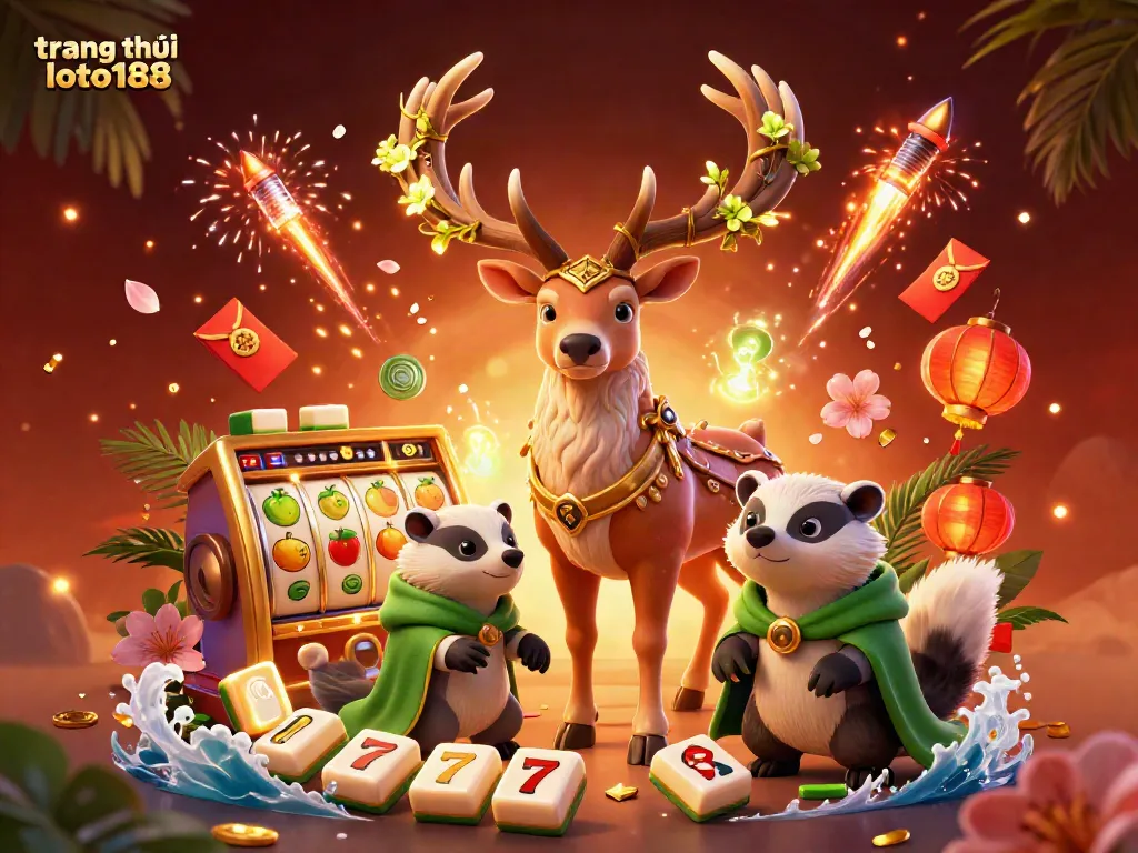 Experience the exciting elements of trang chủ loto188 with vibrant casino symbols in a stunning 3D artwork.