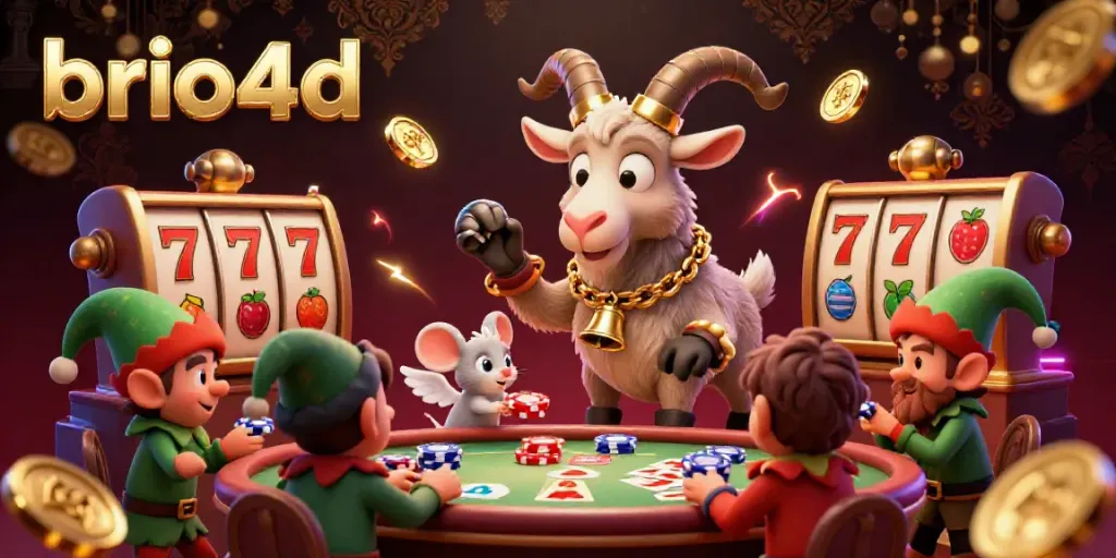 Experience the thrilling atmosphere of brio4d's casino with vibrant characters and engaging gaming elements.