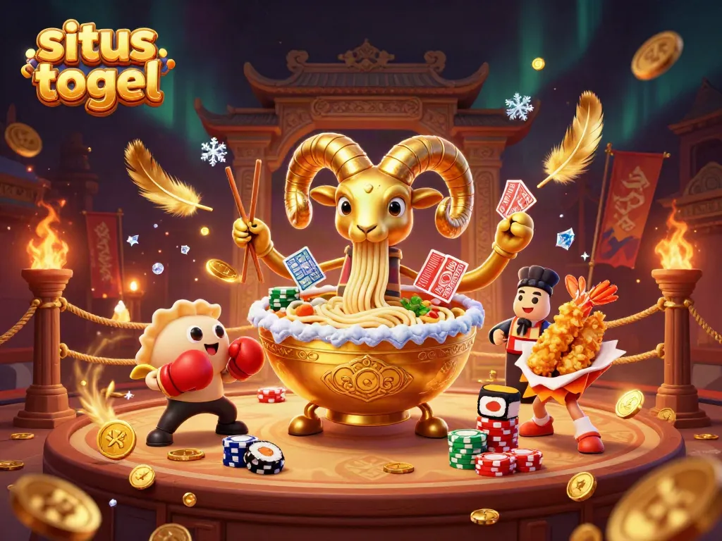 Engaging illustration showcasing situs togel with vibrant characters, dynamic elements, and betting themes.
